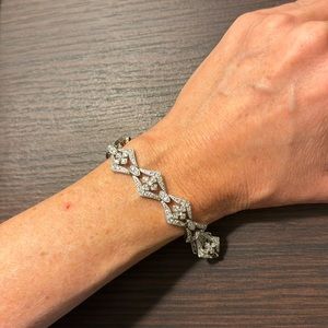 Sparkly silver bracelet with Cz embellishments